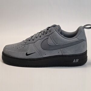New Nike Air Force 1 '07 LV8 Reflective Swoosh  Cool Grey DZ4514-002 Men's  8.5